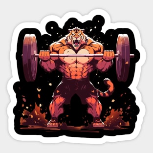 tiger deadlift Sticker